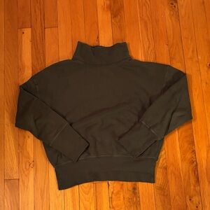 Dark Green Madewell Turtleneck Sweatshirt